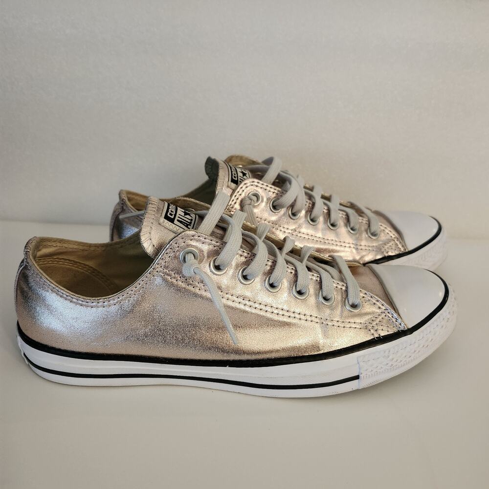 Converse Chuck Taylor Unisex Sneakers All Star Low Top Metallic RoseQuartz Sz 11